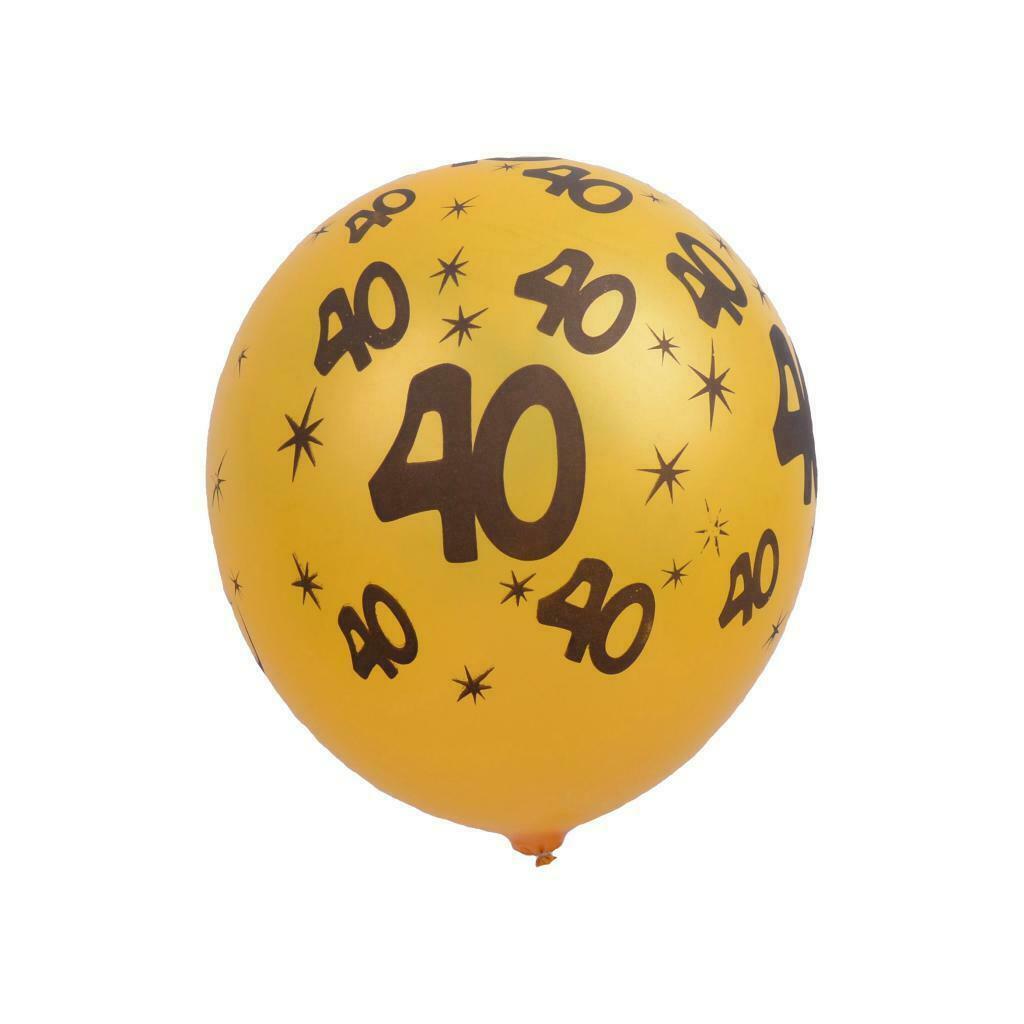 20pcs Golden Latex Balloons With 40 50 Number Birthday Party Decoration