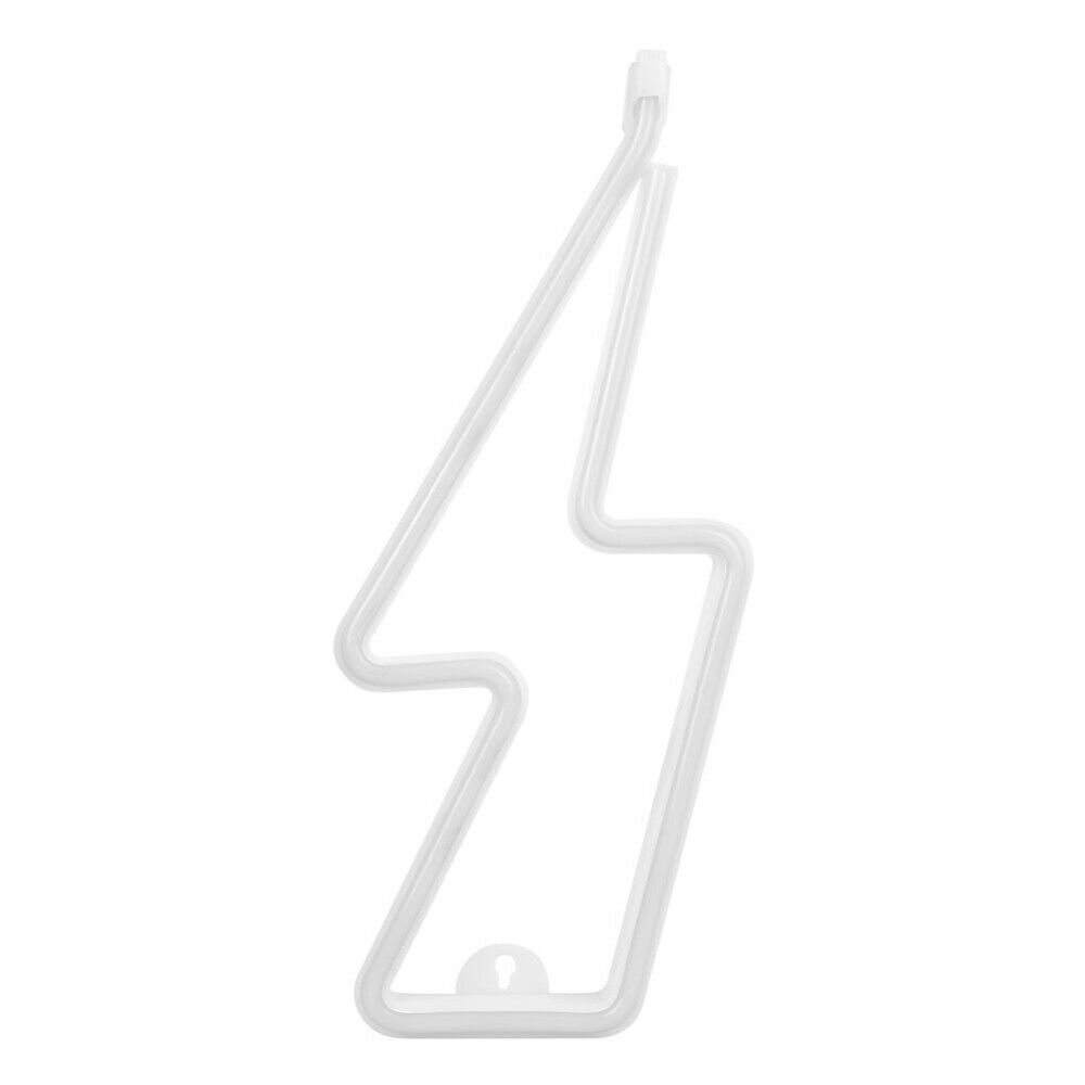 Neon LED Sign Lightning Shaped USB Battery Operated Night Light Decorative Table