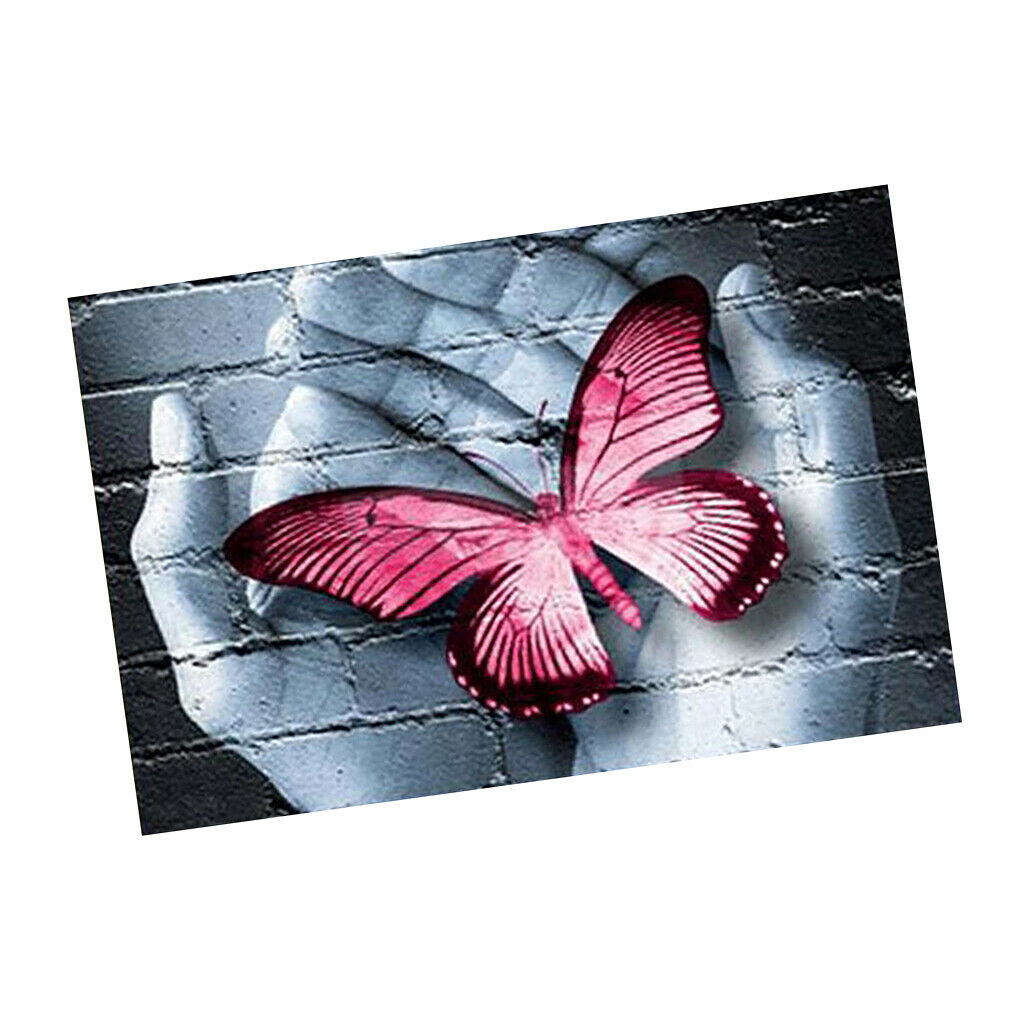 Palm Butterfly Full Drill 5D DIY Diamond Painting Kit Cross Stitch Crystals