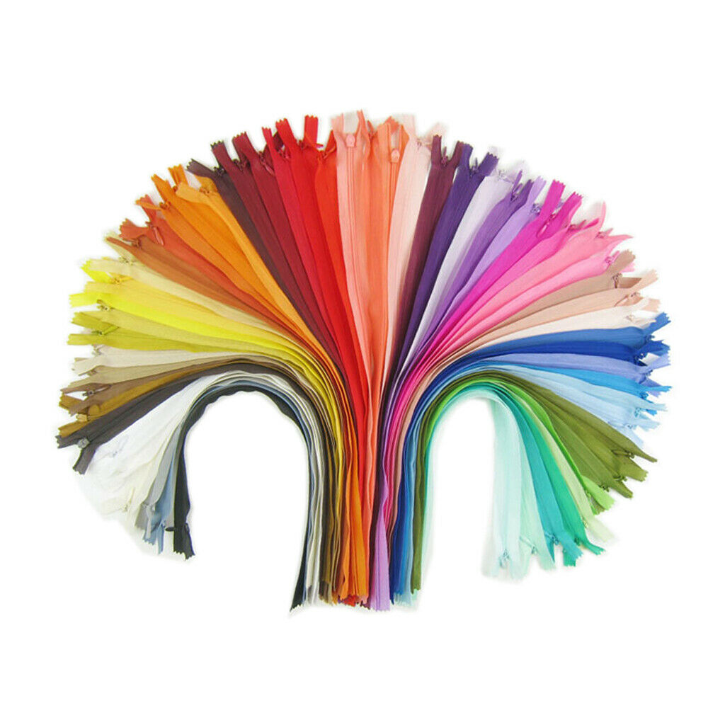 18 Pack Mixedcolor Nylon Invisible Zippers Coat Dress Bag Pillow DIY Craft
