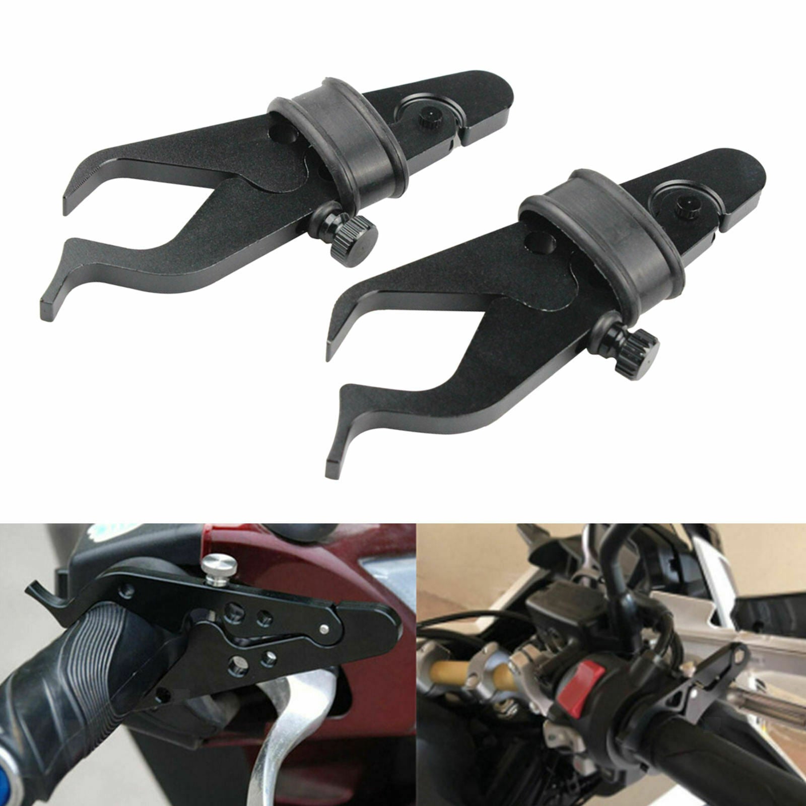 Universal Cruise Throttle Clamp Motorcycle Grip Fit for Scooter ATV Black