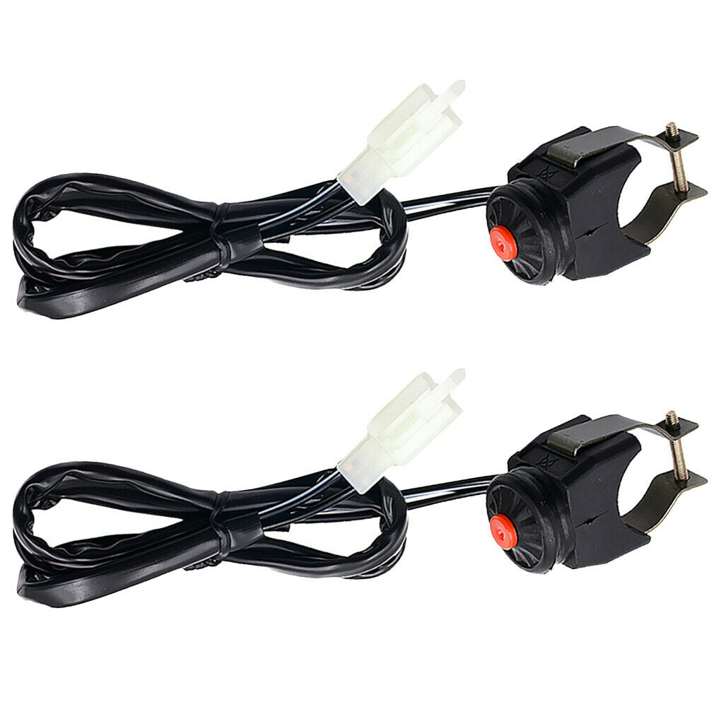 2 Piece Motorbike Dirt Bike Motorcross Kill Horn Switch Momentary Button Red