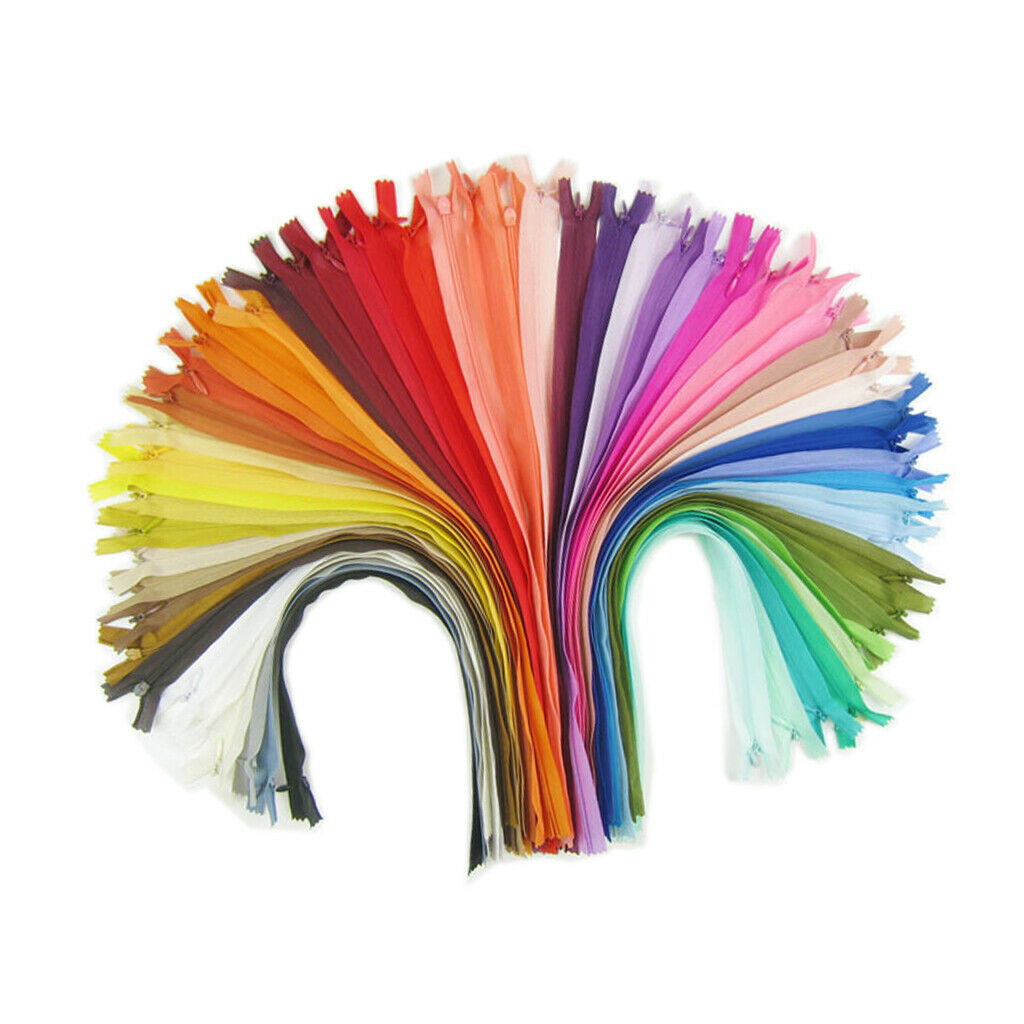18 Pack Mixedcolor Nylon Invisible Zippers Coat Dress Bag Pillow DIY Craft