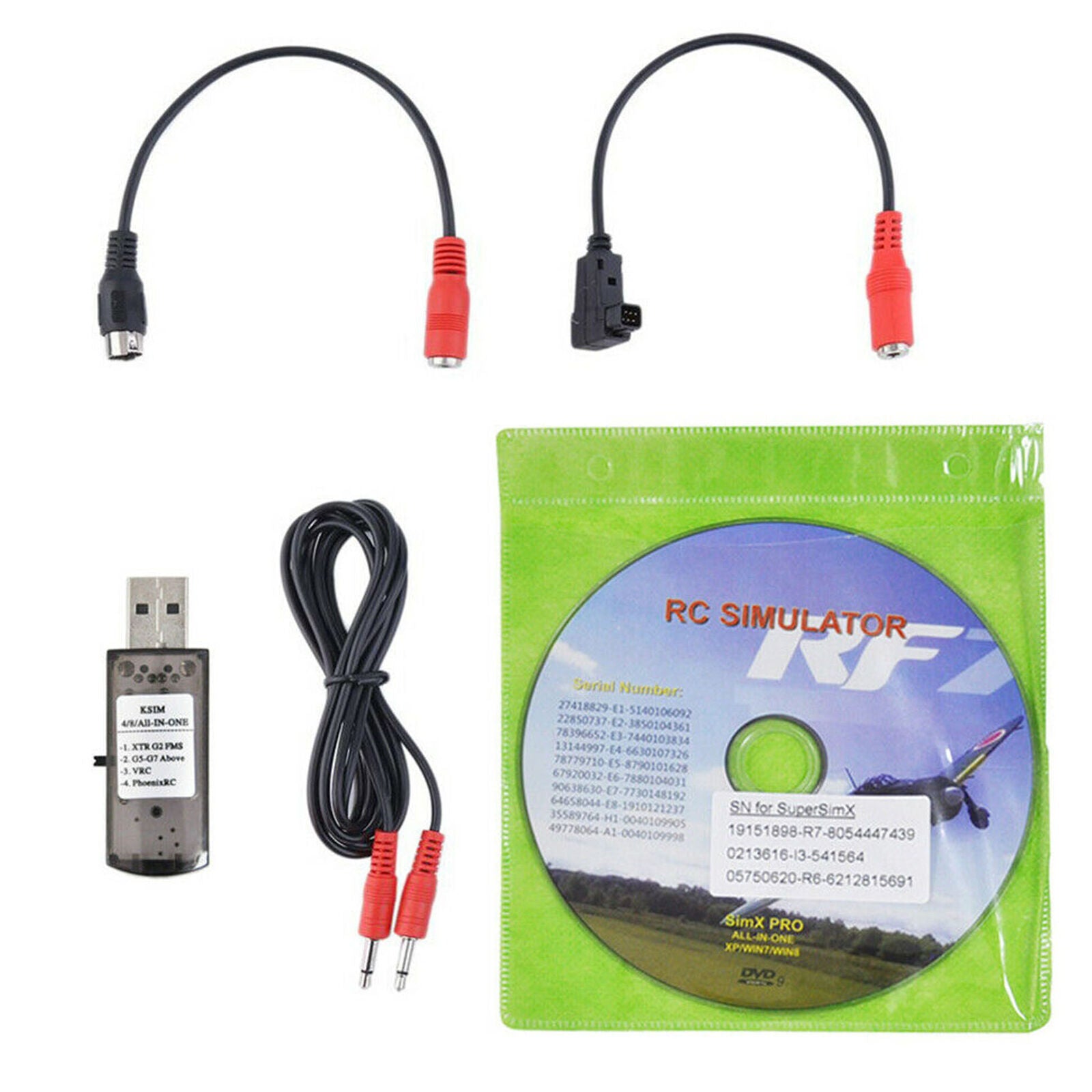 22 in 1 RC USB Flight Simulator Cable for Realflight G7 G6 G5.5G5 Phoenix