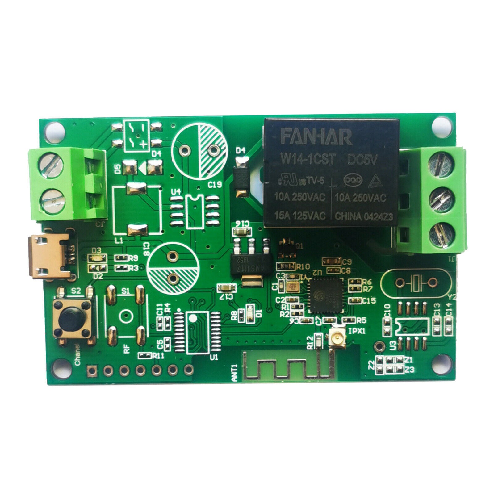 Self-lock Smart WiFi Wireless Switch Relay Module 5V-12V Voice APP Control