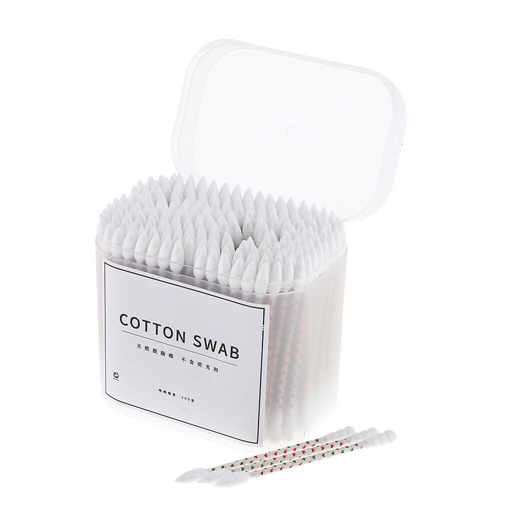 200x Cosmetic Cotton Swabs Cleaning Pads Makeup Applicator Tools 77 x 6 mm