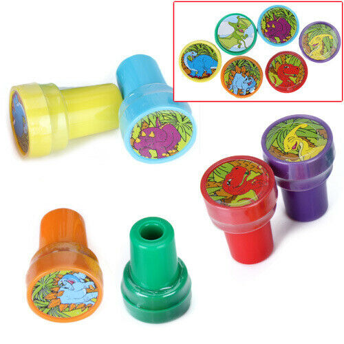 Decorative Inks Stamps with Different Dinosaur Designs - 6 Units