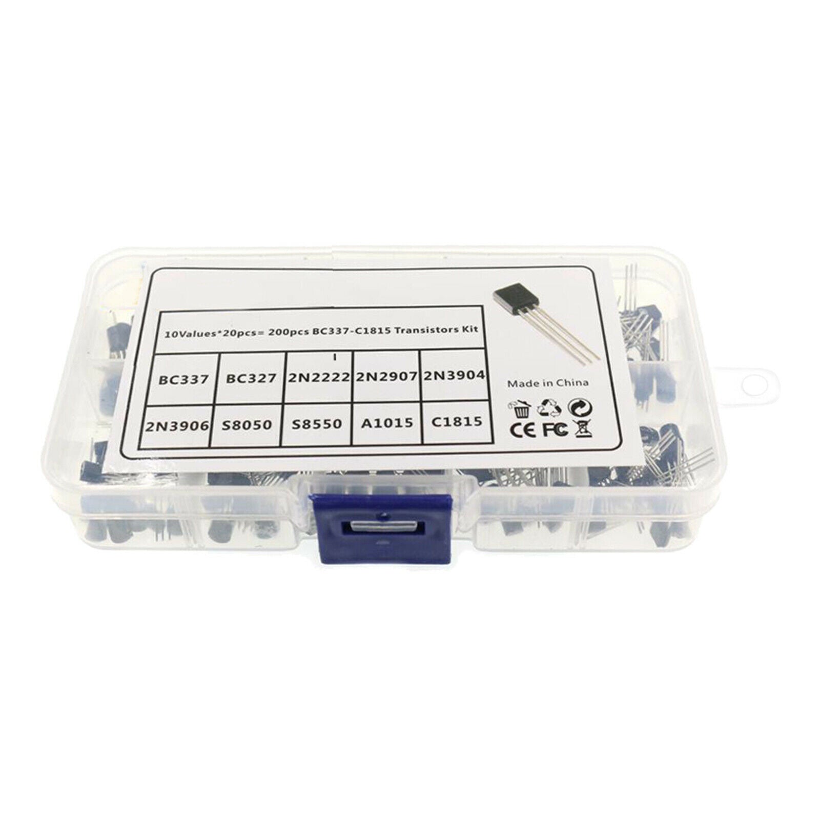200pcs TO-92 10 Vales NPN PNP BC327 2N2907 2N3906 S8050 C1815 Transistor