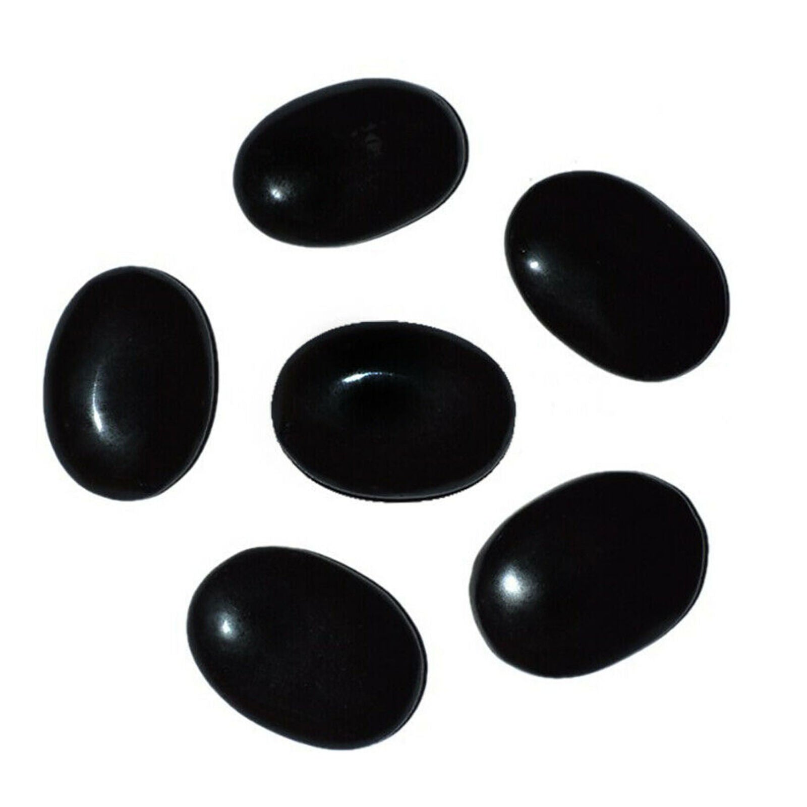 Black Tourmaline Palm Stone Rock Crystal Healing Reiki Polished Worry
