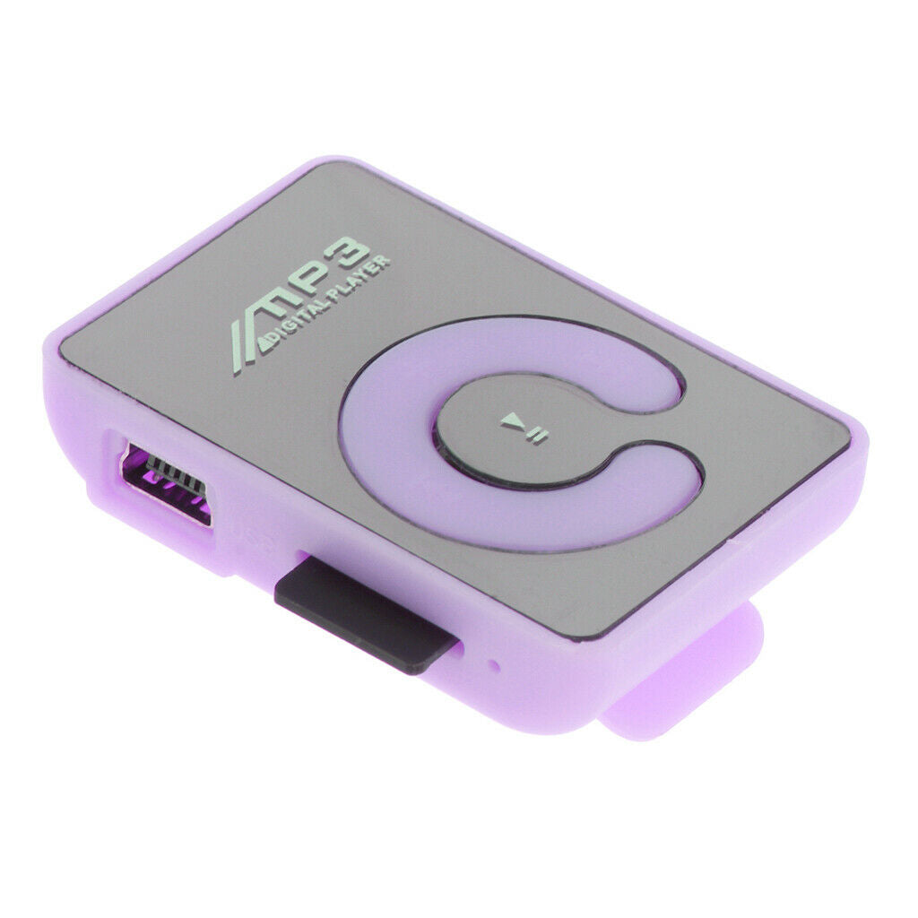 New 16G USB HIFI MP3 Player Music Support Micro SD TF Card Sports Purple