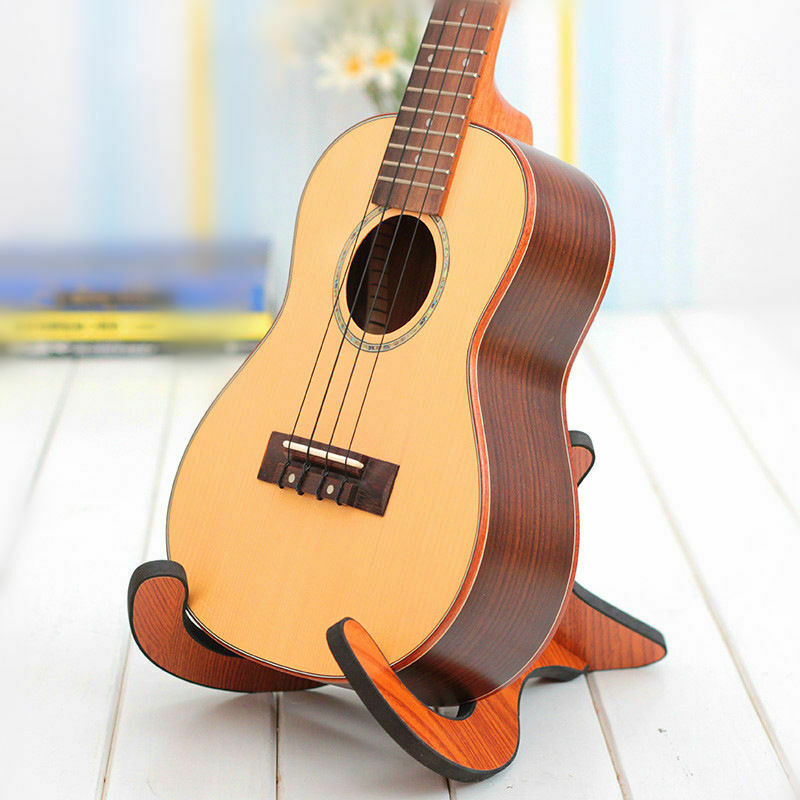 1 PC Guitar Ukulele Holder Stand Wooden Collapsible Guitar Display Stand Rack