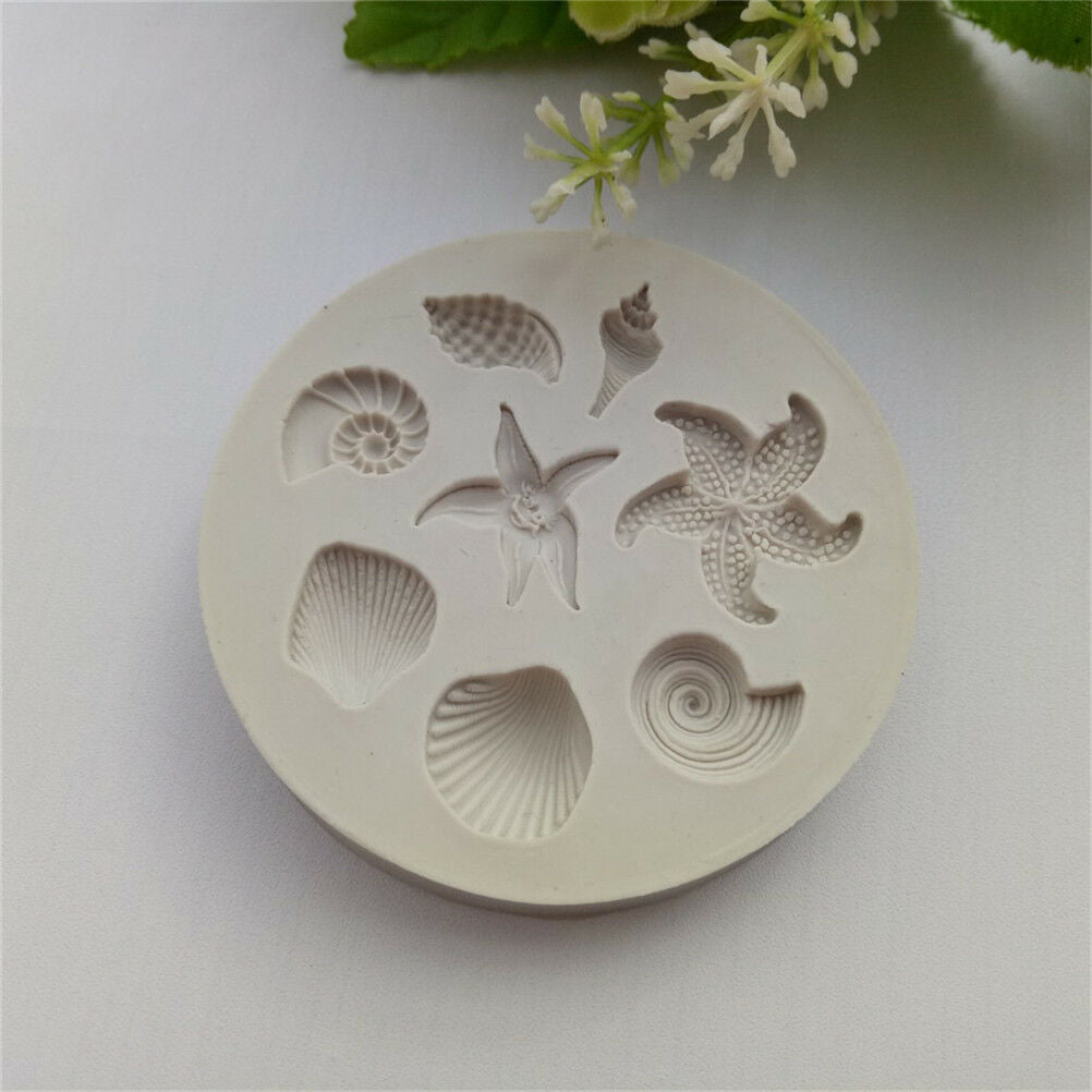 Ocean Biological Conch Sea Shells Chocolate Cake Silicone Mold Kitchen Too.l8