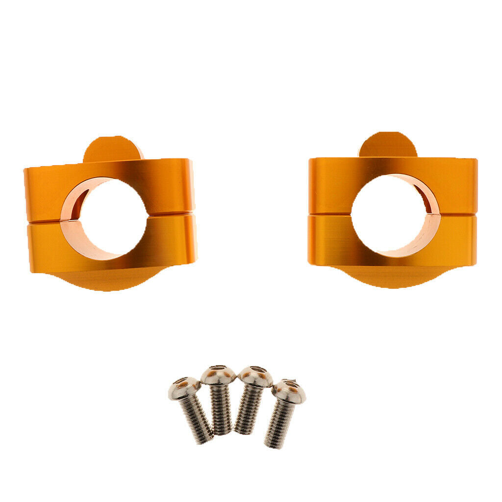 Handle Bar Clamp Adapter Risers Taper Fit for Motorcycle Yellow