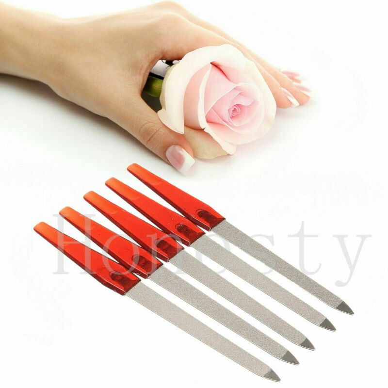 10pcs Metal Double Sided Nail Files Strong Edge For Manicure Pedicure Grooming