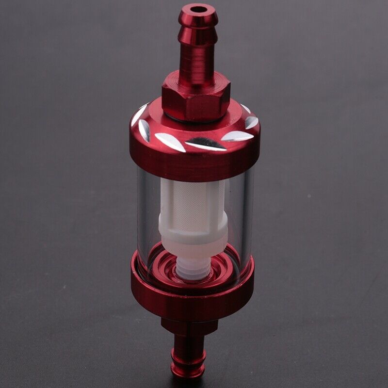 Aluminum Alloy Glass Motorcycle Gas Fuel Gasoline Oil Filter Moto Accessories W2