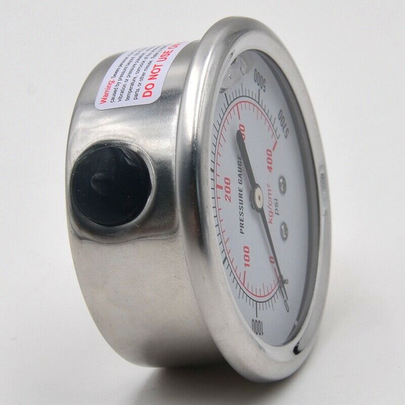 1/4 NPT Automotive Oil Pressure Gauge Instrument Hydraulic Meter 0-5700 PSI F8R9
