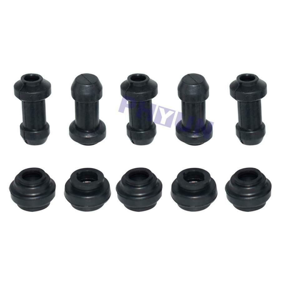 50 Sets Black Rubber Motorcycle Front Disc Calipers Pump Dustproof Cover Caps