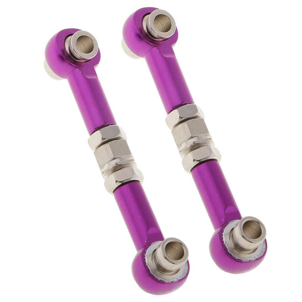2pc For HSP 94122 94123 1/10 RC Car Steering Link Rod Arm M3 Thread 38-48mm