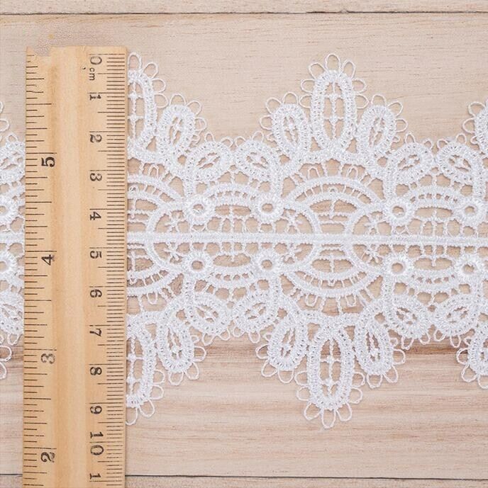 3 Yards Exquisite Crochet embroidery lace Home curtain bedding decoration