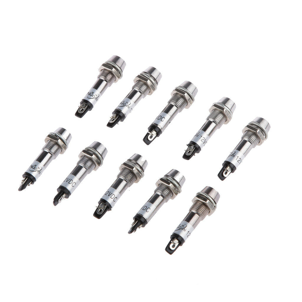 20 Pieces 12V DC 8mm Power Indicator Signal Light XD8-1 Led Light  Green