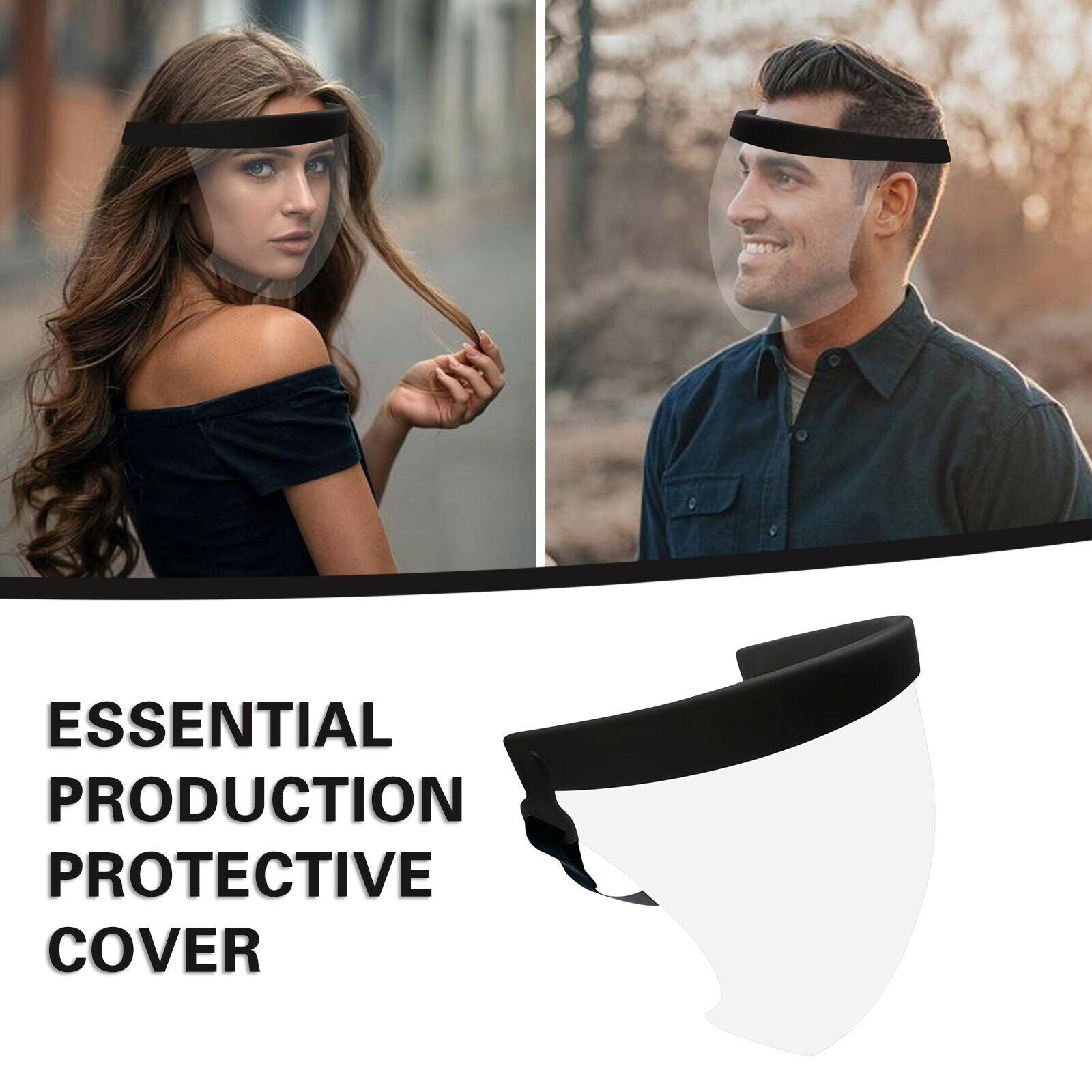 Safety Full Face Shield Guard with Elastic for Protection Eyes from Saliva