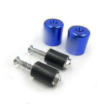 Handlebar Bar End Slider Blue Rubber For Suzuki TL1000S 97-01/Bandit 1200 97-00