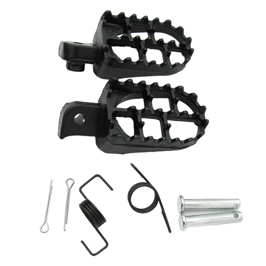 1Pair Anodized Aluminium Alloy Motorcycle WIDE Footrest Pedal Pads pit bikes
