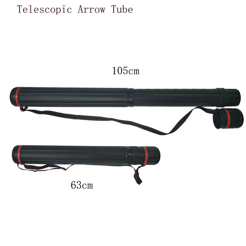 Archery Arrow Quiver Holder Case Back Shoulder Tube 63-105cm Length Extension