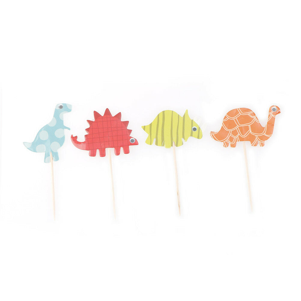 24pcs/set Dinosaur Toppers Picks Cupcake Topper Baby Shower Suppl.l8