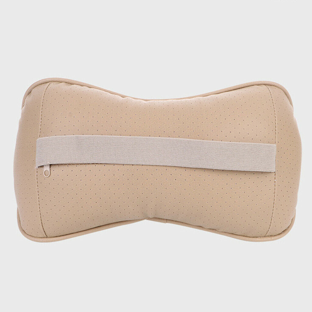 Beige Universal Auto  Pillow Neck Rest Headrest Cushion Support