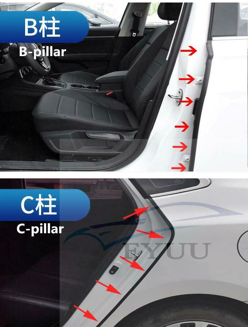 10M L Shape dual layer door seal car front rear door Hood Trunk car rubber strip