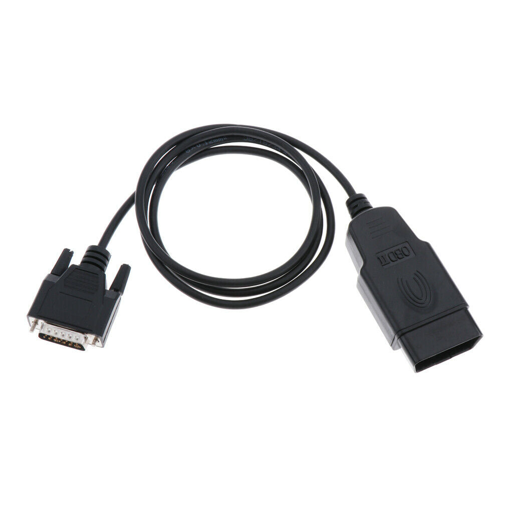 Car OBD II 2 16Pin to DB15 15Pin Diagnostic Extension Convertor Cable