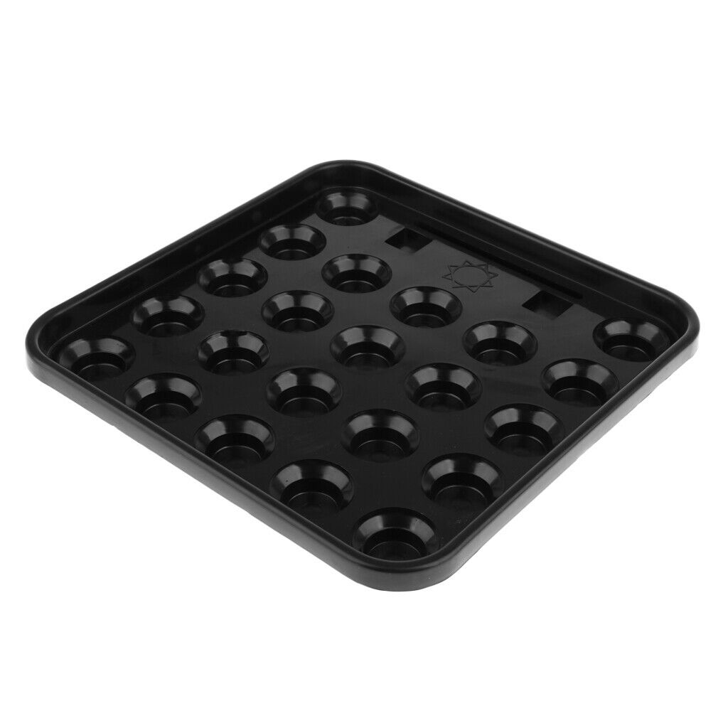 Platic Standard British Billiards Snooker Pool Ball Tray for 22 Balls Black