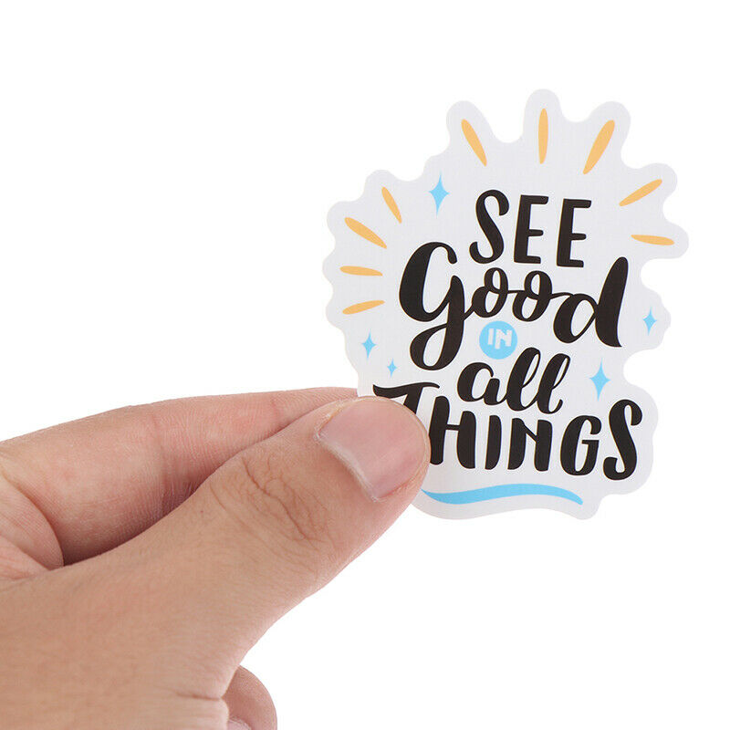 50Pcs Motivational Phrases Quotes Waterproof Stickers For Diy Laptop SkateboaBD