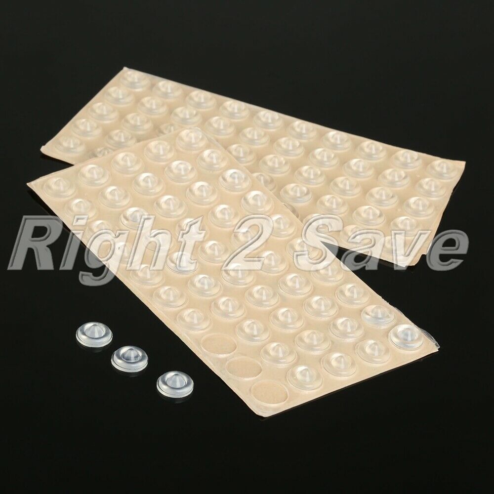 100PCS Round Feet Clear Bumpers Door Buffer Pad Protecton Self Adhesive Rubber