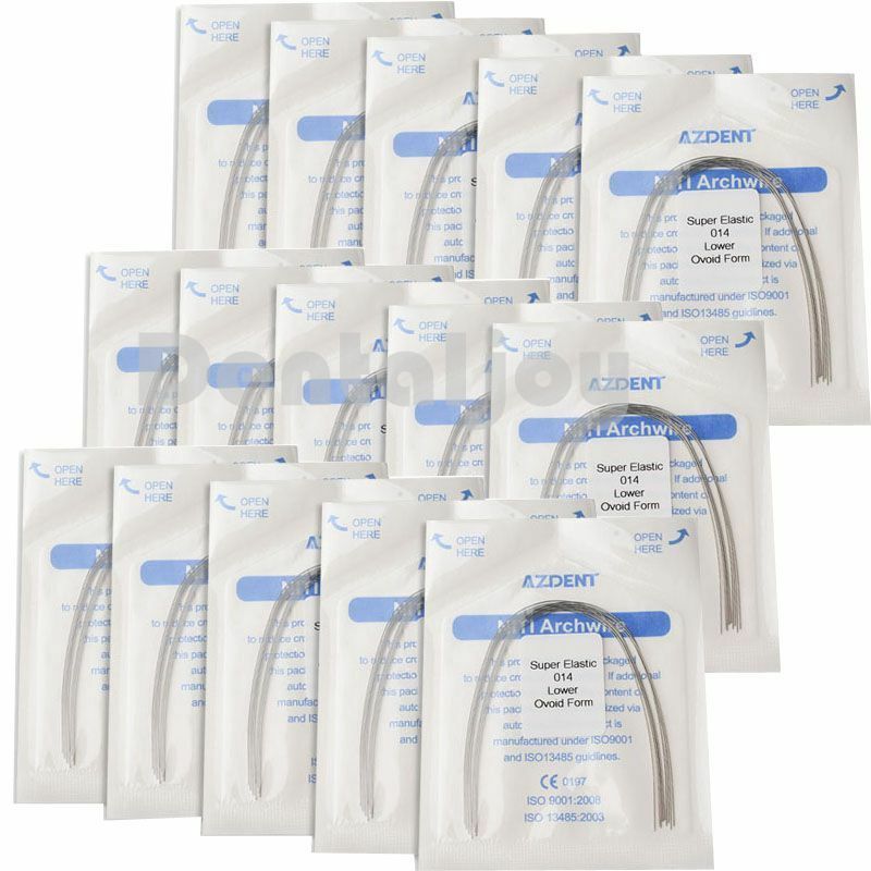 50 Bags Dental Ortho Arch Wires Super Elastic Niti Round 014 Lower Ovoid AZDENT
