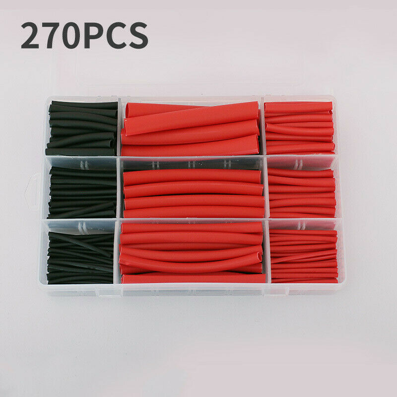 270Pcs Polyolefin Heat Shrink Assorted Tube Tubing Insulated Sleeve Kit Wire New