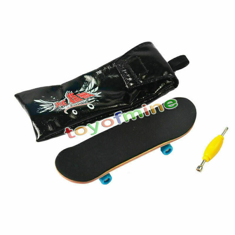 2x Bearing Wheels & Wooden Canadian Maple Deck Fingerboard Skateboards Gift 96mm