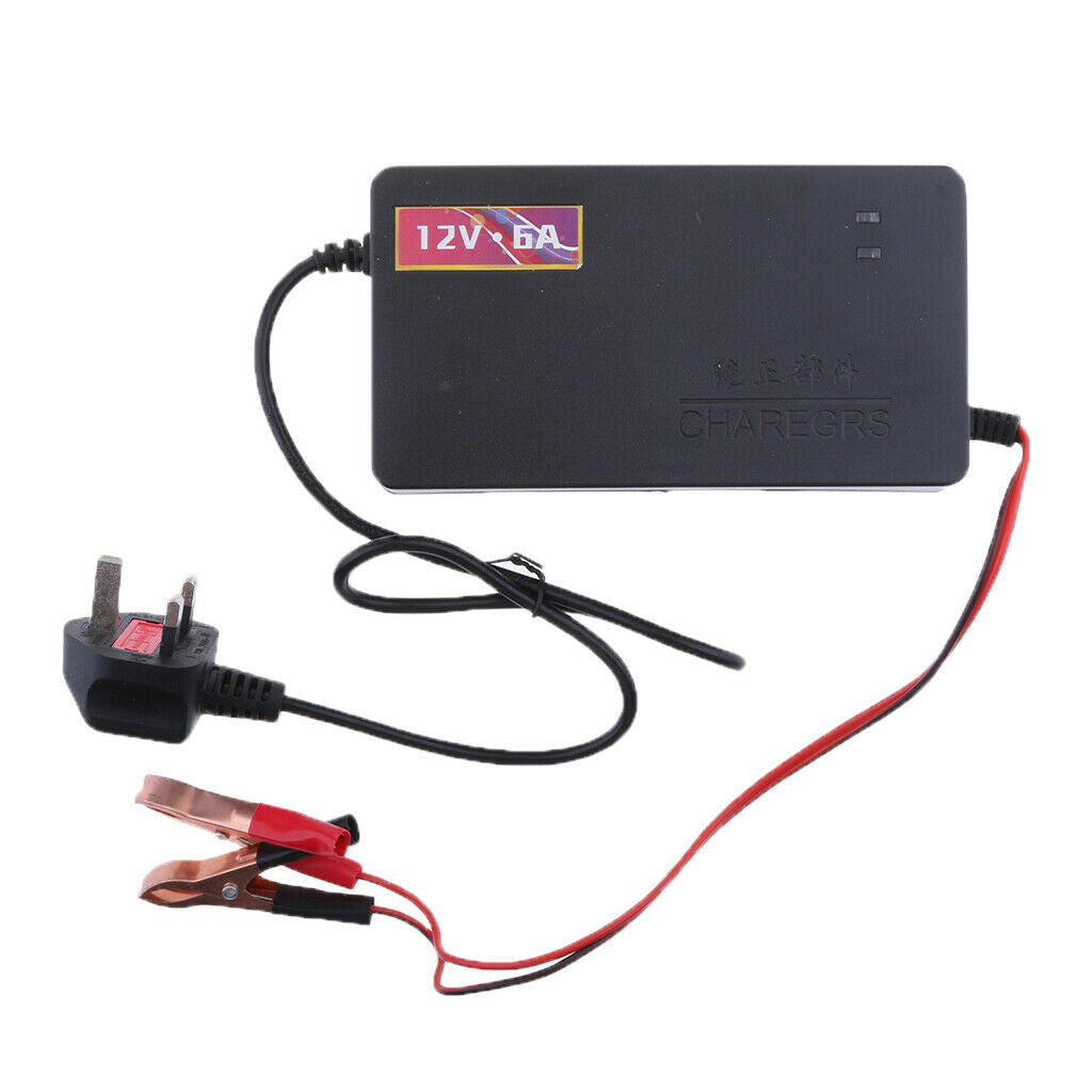 Car RV Truck Motorcycle Battery Charger Maintainer 12V 6A Smart Trickle UK