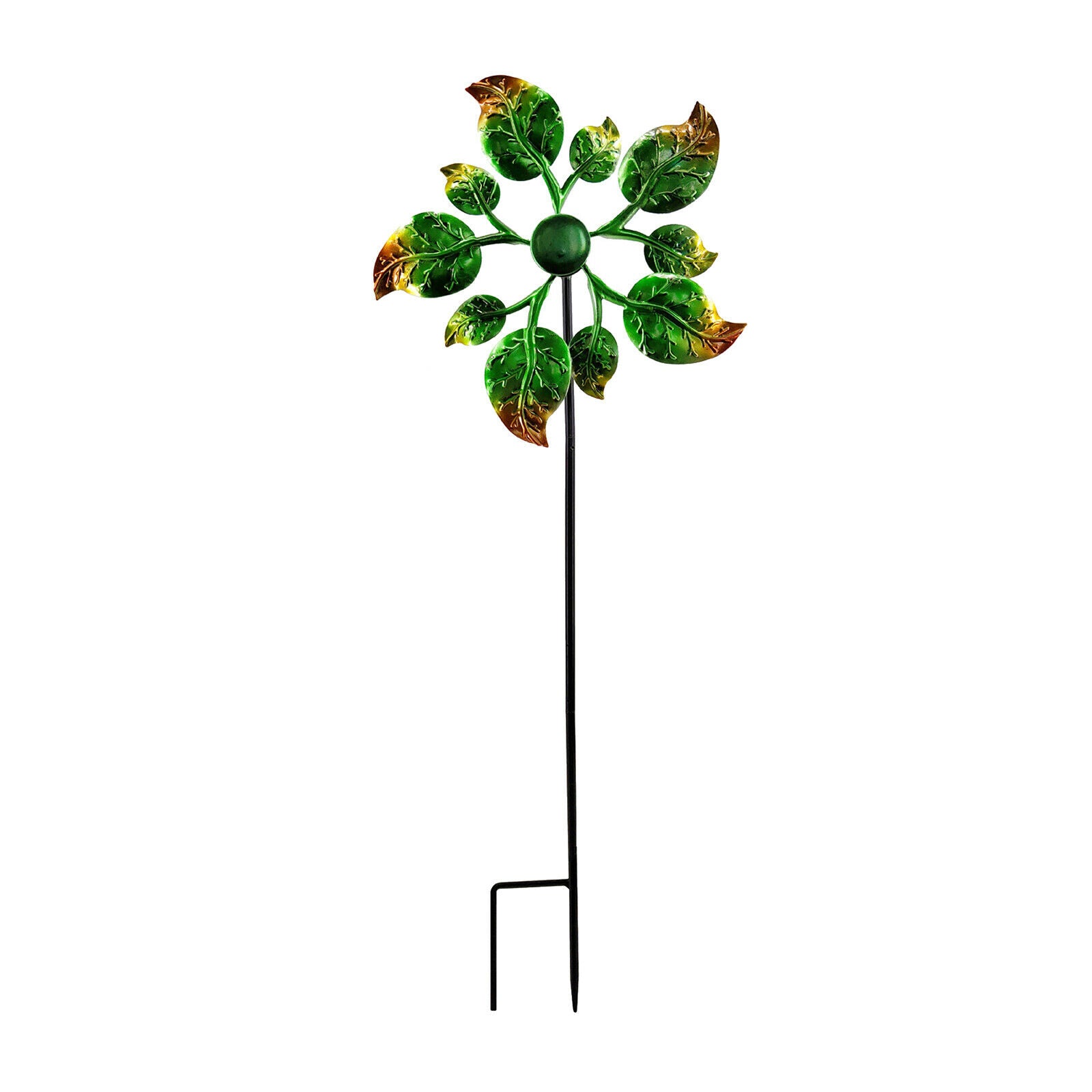 Plant Windmill Stake Stick Metal Garden Landscape Backyard Ornaments Arts