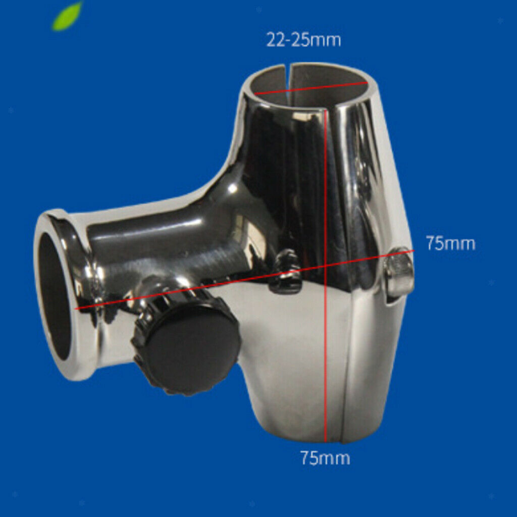 Stainless Steel Boat Flag Pole Flagpole Holder Socket for 22-25mm Pipe