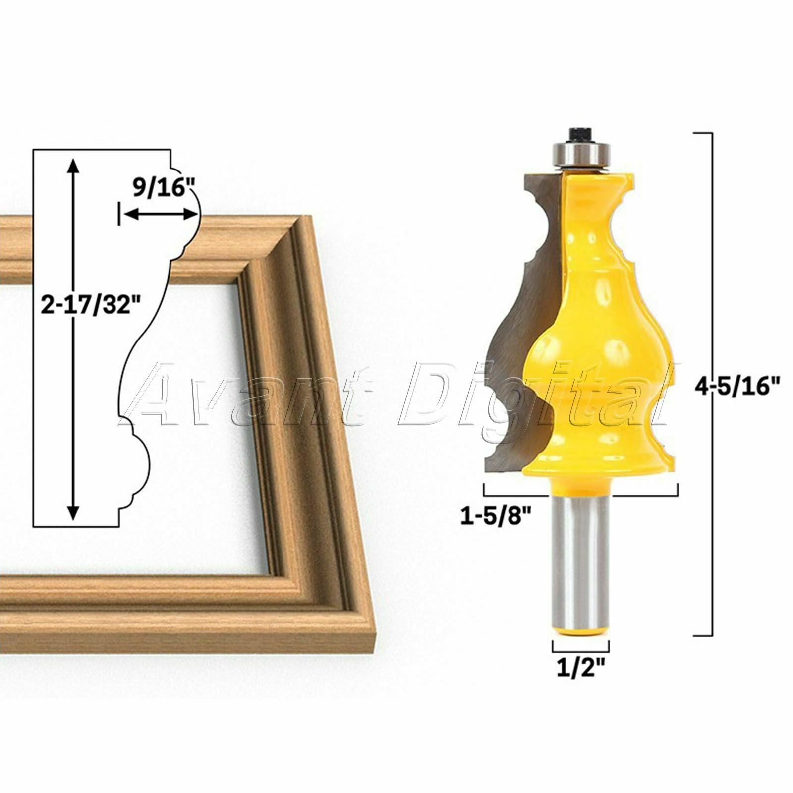 High Quality Woodworking Picture Frame Trimming Cutter Molding Router Bits Tool