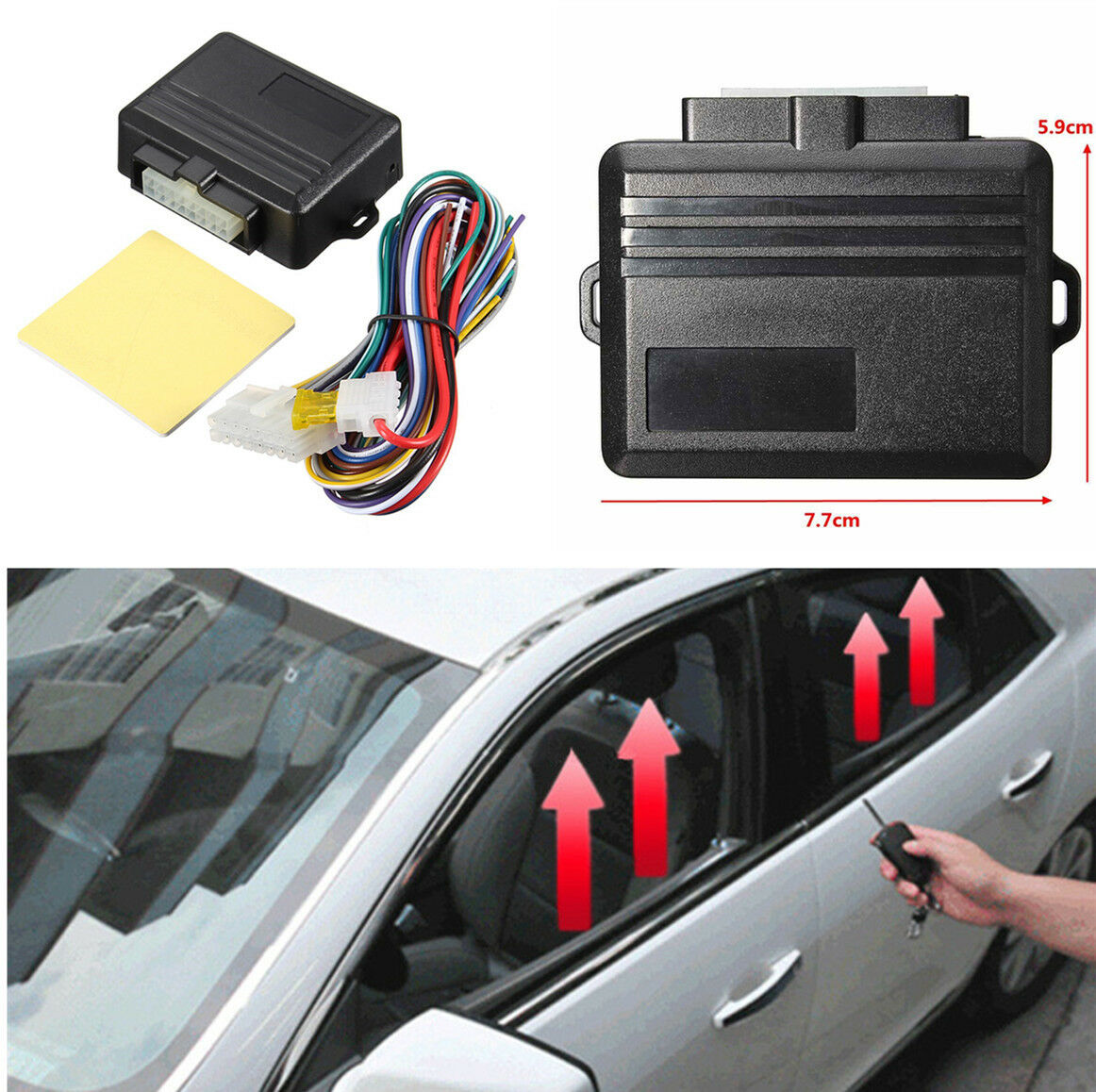 Universal Car Vehicle Automatic Window Closer for 4 Doors Power Window Roll Up