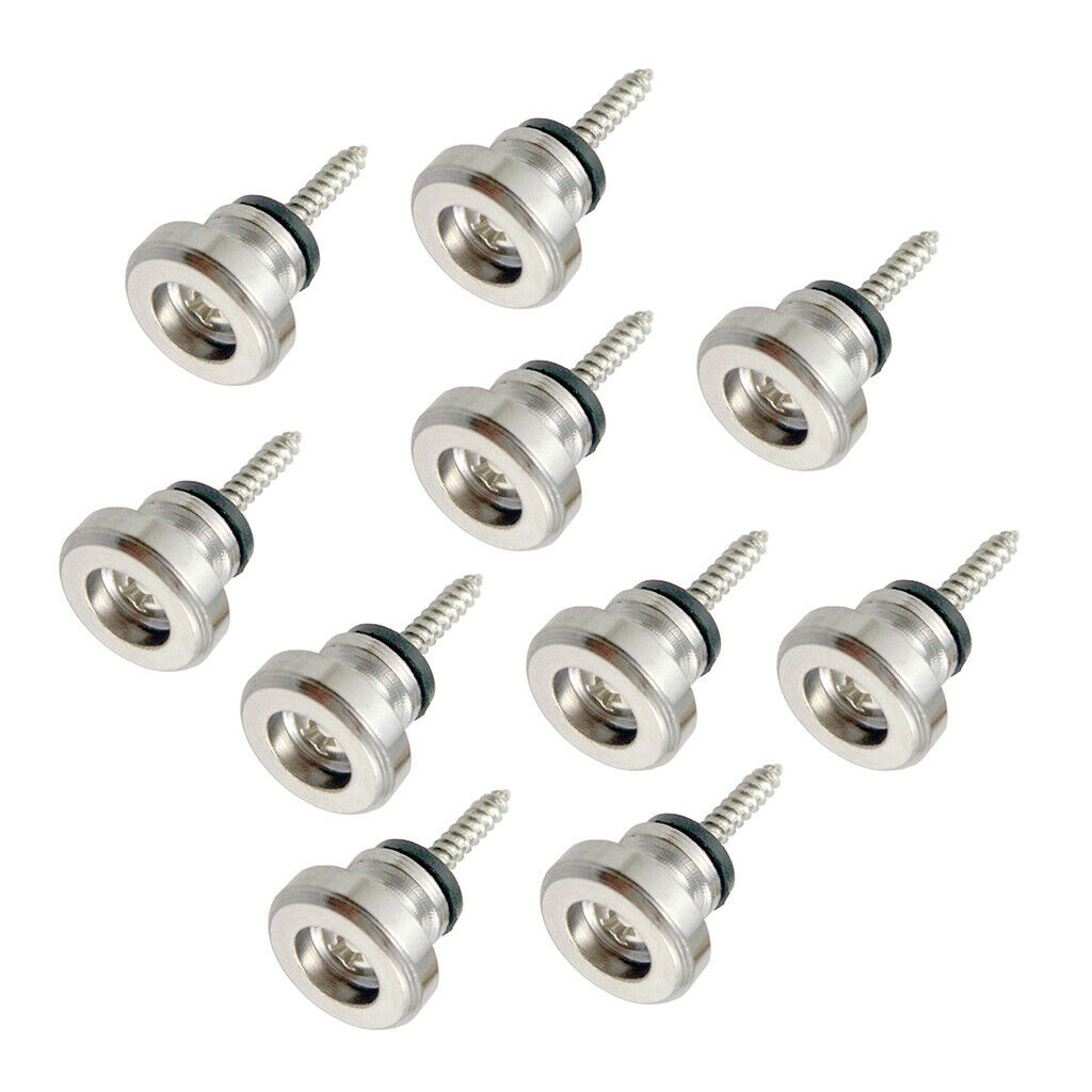 10pcs Metal Guitar Strap Lock Button Buckle for Guitar Bass Ukulele Accessories
