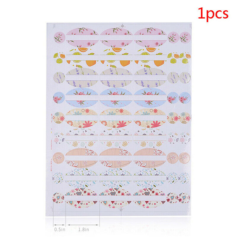 1 Sheets Essential Oil Bottle Vial Cap Stickers Labels Coated Cap Round D.l8