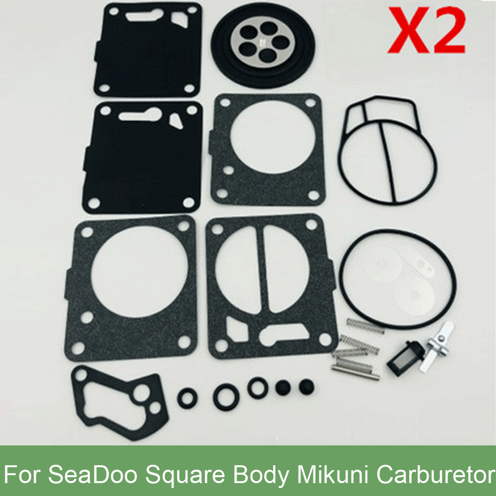 2 Set Carburetor Rebuild Gasket Kit for SeaDoo GS GT HX SP XP Mikuni Carb Repair