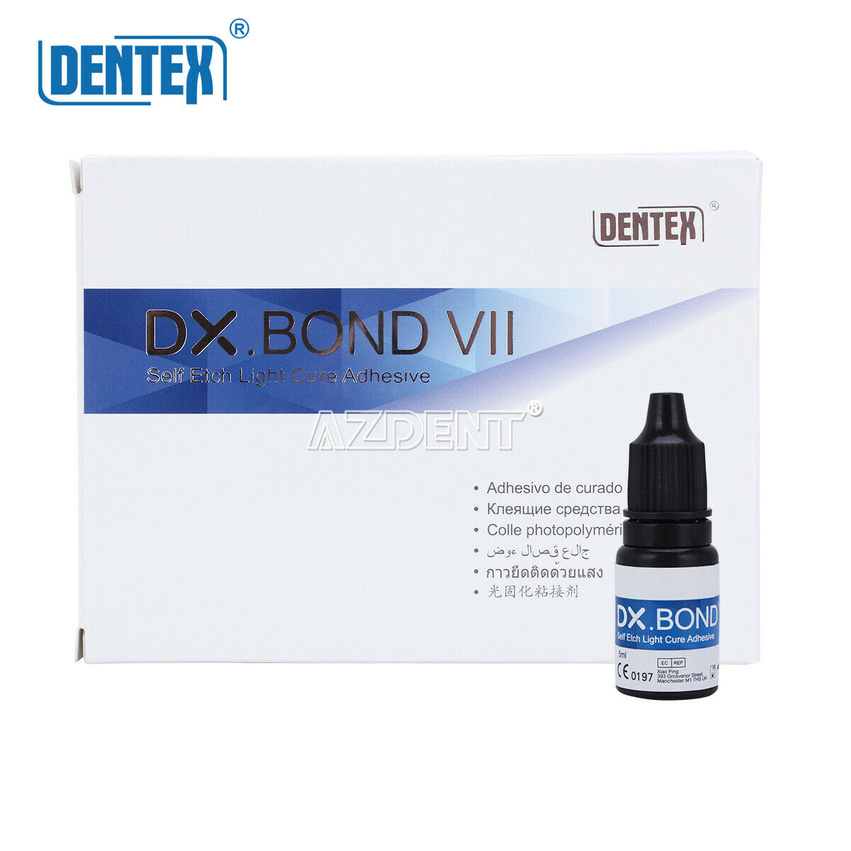 3 Bottles Dental DX.BOND VII Self Etch Light Cure Adhesive Bonding DX.bond,5ml