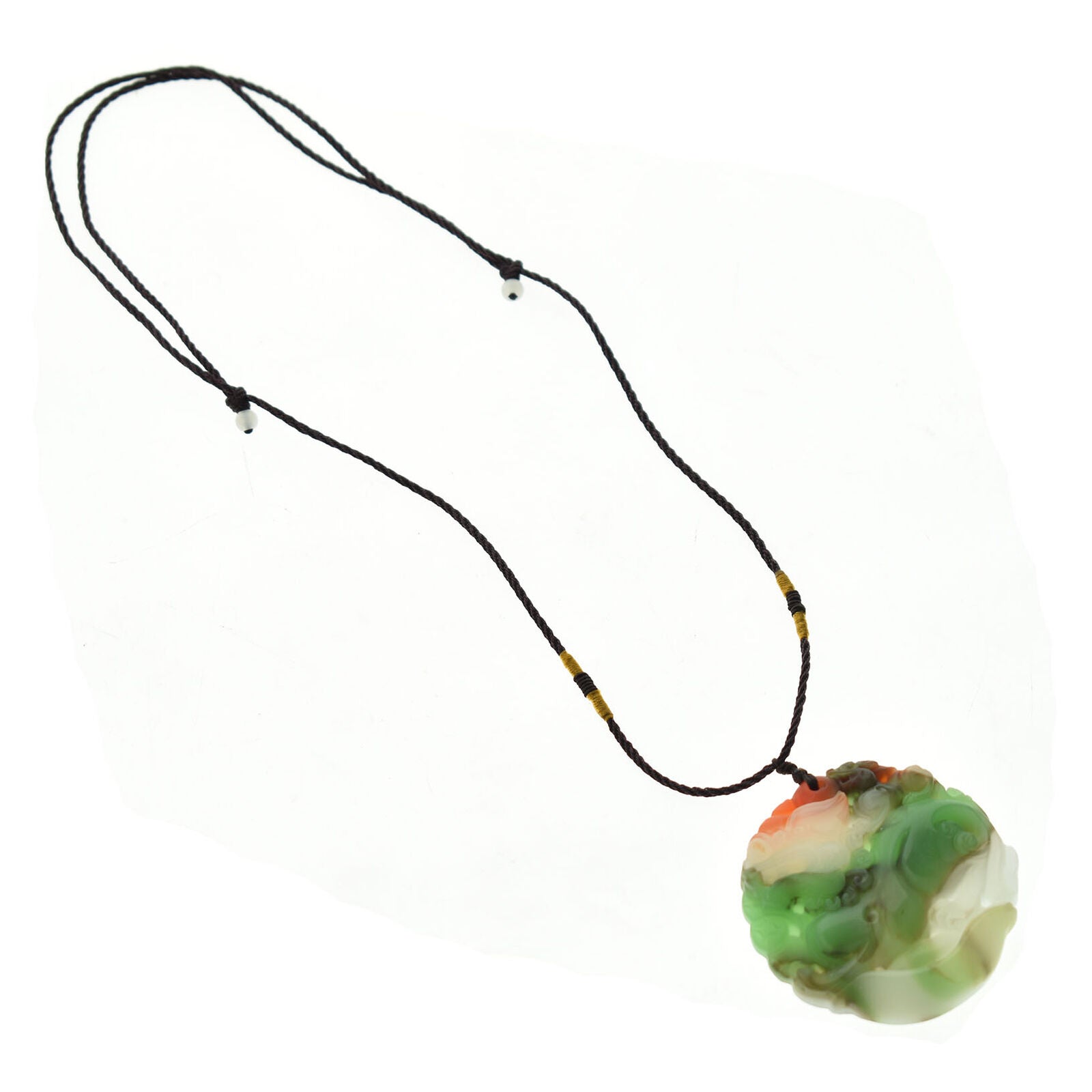 jade Tiger Pendant Necklace Jadeite Jewelry Amulet Color Gifts Carved