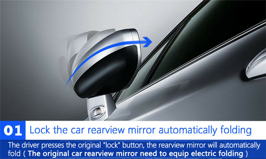 Car Intelligent Side Mirror Rear View Mirror Lock Folding Closer System Modules
