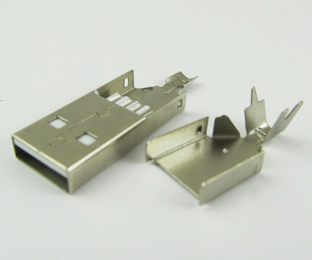 100pcs USB2.0 USB 4 Pin Plug Male Socket Connector for PC Use
